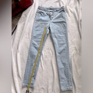 Light wash blue jeans